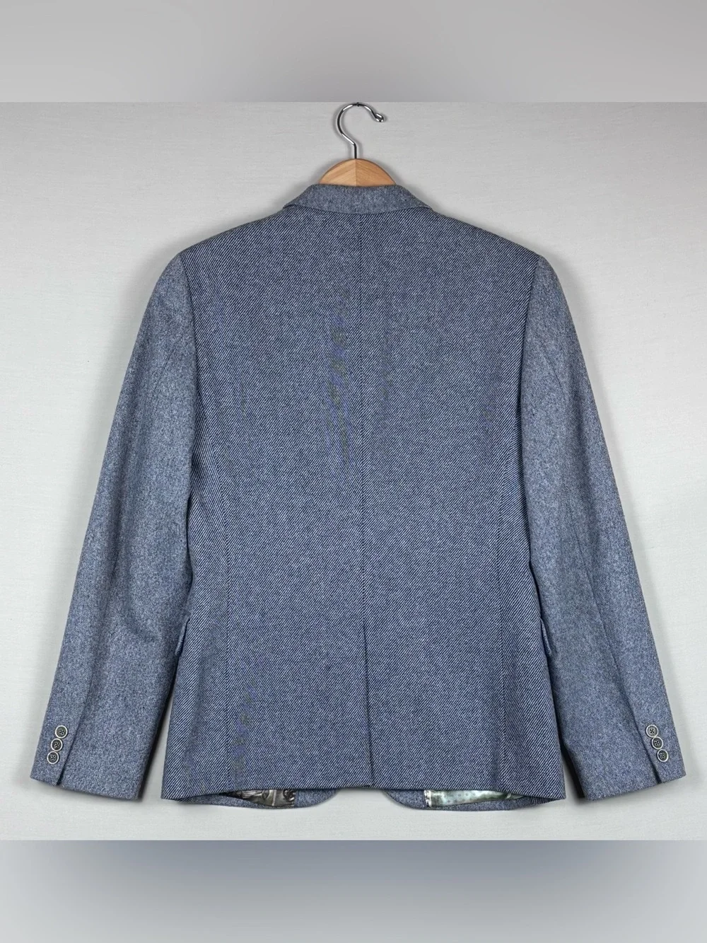 Ted Baker London Blue Wool Blend Sport Coat Blazer Cars Lining Size 2